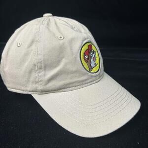 Buc-ee's Gas Station Khaki Beaver Adjustable Strap Back Hat Texas Tan Bucees Cap